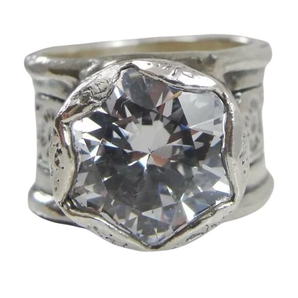 SILPADA R2208 Retired Queen for a Day Cubic Zirconia Sterling Silver Ring 5 - Picture 7 of 12
